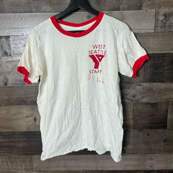 VTG 80s Seattle YMCA Staff T Shirt Large - Picture 1 of 7